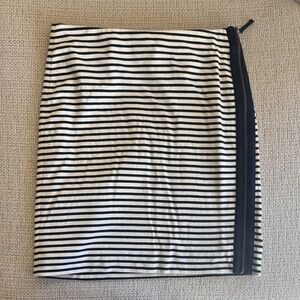 Madewell Black and White Striped Mini Skirt